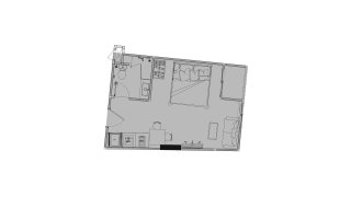 Condominium floor plan, 1 bedroom in Love it Wongamat beach No. 11008
